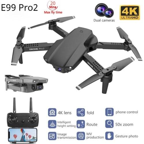 NEW E99 Pro2 RC Mini Drone 4K HD Dual Camera WIFI FPV Professional Aerial Photography Helicopter Foldable Quadcopter Dron Toys