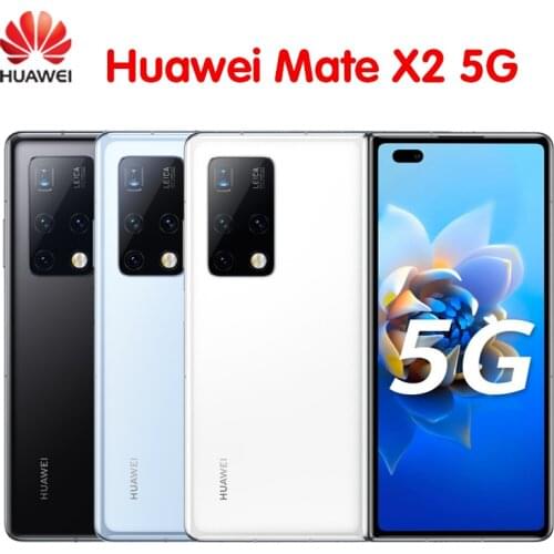 Original Huawei Mate X2 5G Mobile Phone 8.0 Ihch Folded Screen OLED 8GB+256GB Kirin 9000 Octa Core 55W SuperCharge Smartphone