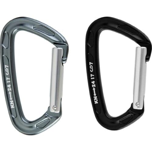 Outdoor Camping Euipment Mountaineering Rock Climbing RappellingAluminum Carabiner 24KN for Safety Hunting Survival Accessory