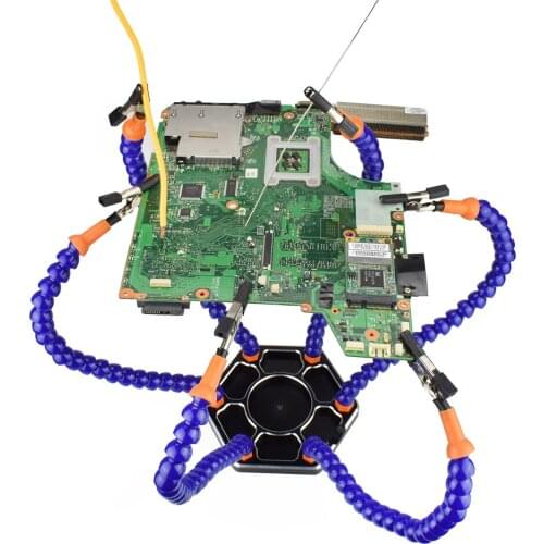 Multi Soldering Helping Hands Third Hand Tool with 6pcs Flexible Arms For PCB Board Soldering Assembly Repair Station