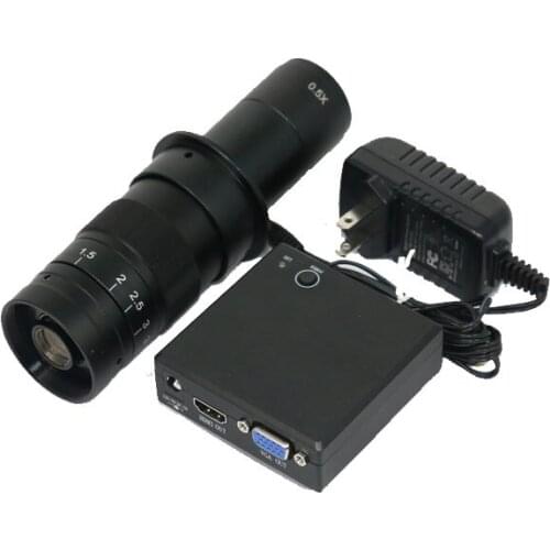 10X 180X 300X C-Mount adjustable zoom lens 1080P 1/2.5 Inch HDMI VGA USB video Microscope Camera OSD Measurement Support