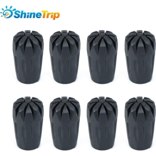 ShineTrip 8 Pcs/set Nordic Walking Pole Trekking Pole Tip Protectors Rubber Pads Buffer Replacement Tips End for Hiking Stick