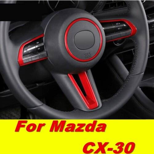 Sequin interior sticker with modified steering wheel trim Car Styling Accessories For Mazda CX30 CX 30 CX-30