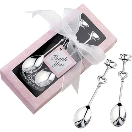 Souvenir Wedding Souvenir 1 set Wedding Souvenirs Love Drink Tea Coffee Spoon Bridal Shower Wedding Gift for Guests Wedding Birt