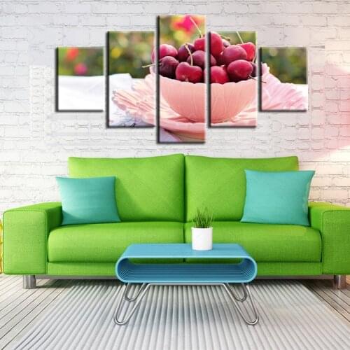 Decoration Modern Cuadros HD Printed 5 PiecesSet Fruit Painting Modular Picture Canvas Art Framework Wall For Living Room