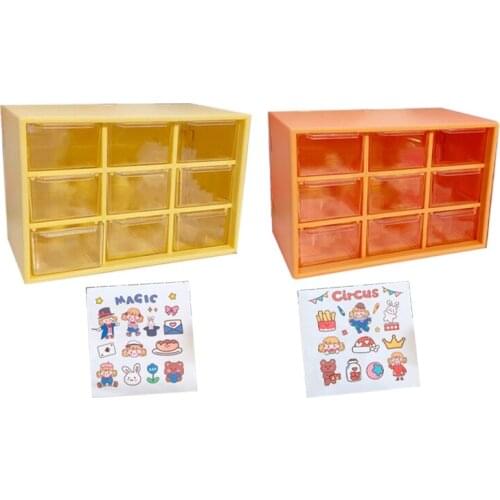 Jiugongge Drawer Storage Box Dormitory Miscellaneous Storage Box Girl Heart Desktop Transparent Storage Box