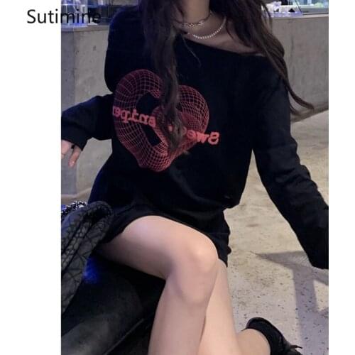 Love Lightwave Print Letter Long Sleeve Top Pearl Chain Strapless T-shirt Pink Off Shoulder Top Summer Plus Size Women Sexy Tops