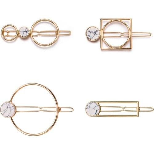 1pc Occident Contracted Alloy Women Hair Clips Fashion Geometric Women Hair Accessories Head Wear