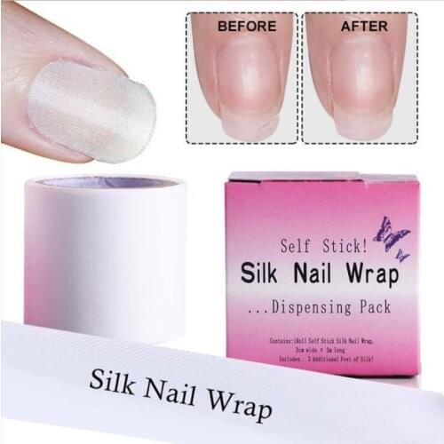 1 Roll Silk Nail Wrap Reinforce FiberGlass 3cm wide * 3m long White UV Gel Acrylic Manicure Tool