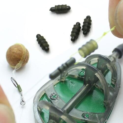 10pcs Fishing Beads Feeder Fishing Hook Components Carp Bait Cage Stoppers Carp Beads Fishing Tackles