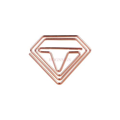 20pcs Rose gold diamond paper clip paper clip cute small copper pin black small paper clip paper clip
