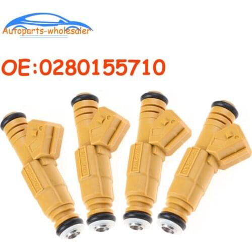 4 pcs/lot Car accessories 0280155710 0280155700 For Jeep 87-98 4.0L Fuel Injectors 4 Hole Nozzle Basket Filter Design At Inlet