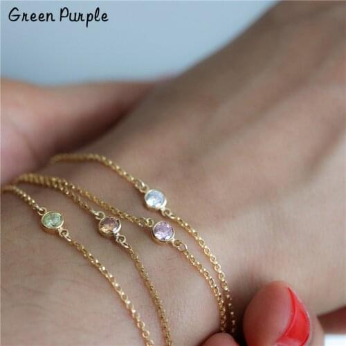 Zircon Bracelet Handmade Gold Wrap Jewelry Charm Boho Bracelet Vintage Bracelet Minimalism Bangles