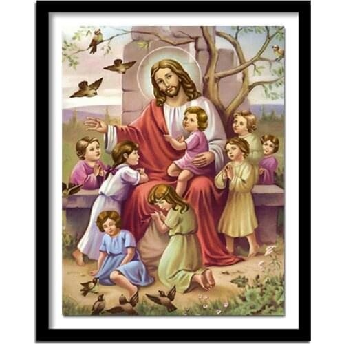Diy Diamond Paintings Jesus Christ Birth Christmas Diamond Pattern Beadwork Pictures Needlework Religious Diamond Craft