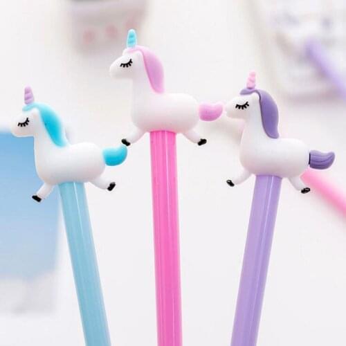 9pcs/lot Cute cartoon animal gel pen writing Papelaria 0.38mm black ink office school supplies Stationery wholesale G206
