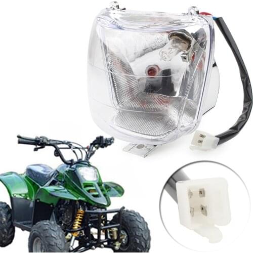 Chinese ATV Quad Dirt Bike Headlight w/ Bulb Wiring 50cc 70cc 90cc 110cc SUNL COOLSTER TAOTAO
