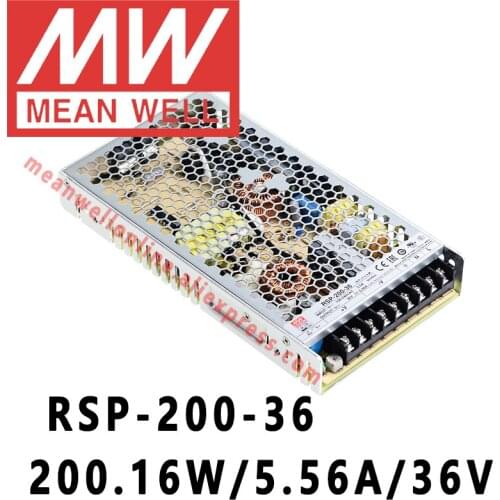 Mean Well RSP-200-36 meanwell 36VDC/5.56A/200W Single Output with PFC Function Power Supply online store