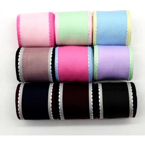 New 1-1/2 38mm lace ribbon 10 yards DIY handmade material gift wrap headdress Grosgrain ribbons mix