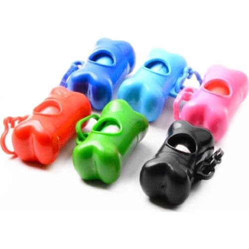 Pet Poop Bag Dog Bone Shape Trash Bags Set Garbage Bag Carrier Holder Dispenser Storage Box Cleaning Waste Bag Pet Supplies