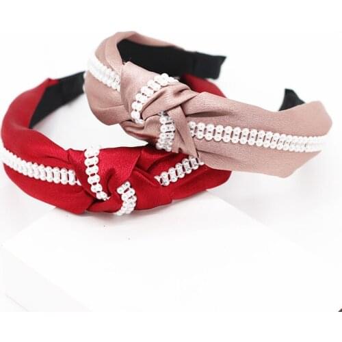 Vintage Wide Headband Rhombus Checks Plaid Pad Hair Hoop flat back striped flannel Sponge Thick Hoop Elastic Hair Bands Wild Hot