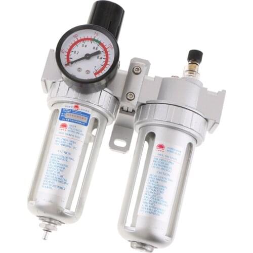 SFC200 3 In 1 Air Filter Pressure Regulator Gauge Water/Oil Trap Separator