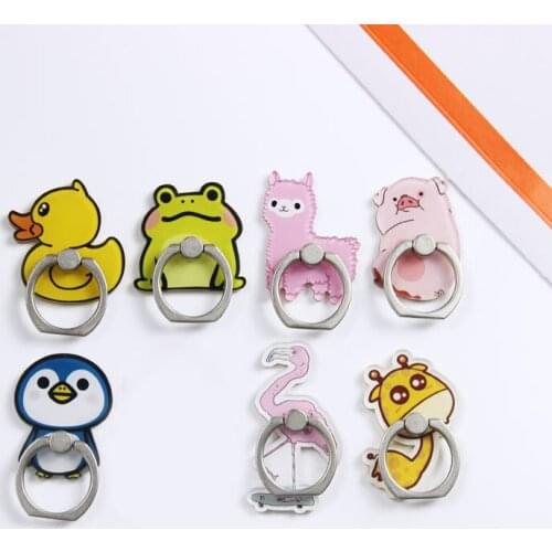 Cute Smartphone Alpaca Cat Holder Stand Animal Cat Mobile Phone Stand Holder Finger Ring For Xiaomi Huawei All Phone