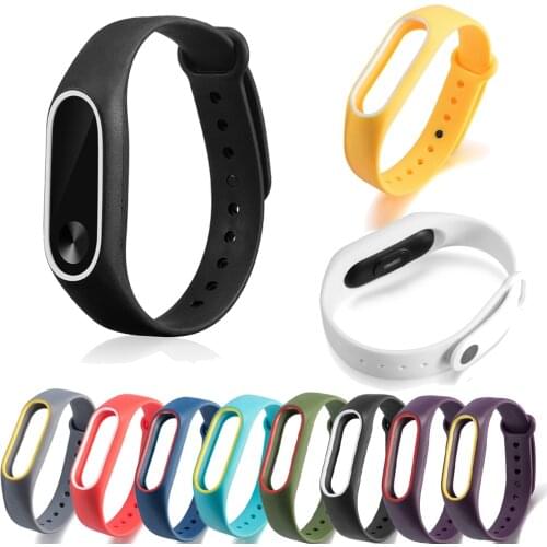 Sport Strap for mi band 2 Bracelet Anti-Lost Strengthen Silicone Strap for Xiaomi mi band 2 Replacement Strap for mi band 2