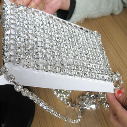 SS 10 crystal rhinestone trimming 10 yards each roll for women hand bag by China post air mail from shipping