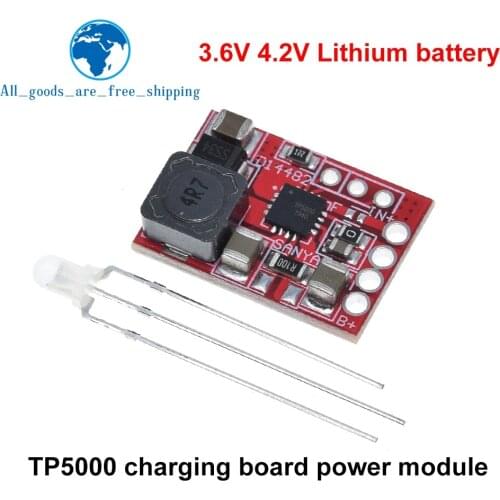 TP5000 DC 4.5v-9v 4.2V/3.6V 1A Lithium Battery Charging Board Lithium Iron Phosphate Charger Flash Power Supply Module