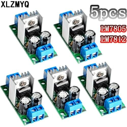 5PCS LM7805 LM7812 DC/AC Three Terminal Voltage Regulator Power Supply Module 5V 12V Output 1.2A L7805 L7812 Voltage Regulator