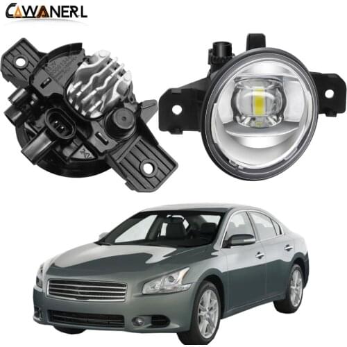 Fog Light Assembly H11 Car Driver + Passenger Side LED Lens Fog Lamp Daytime Running Light 30W 12V For Nissan Maxima 2009-2015