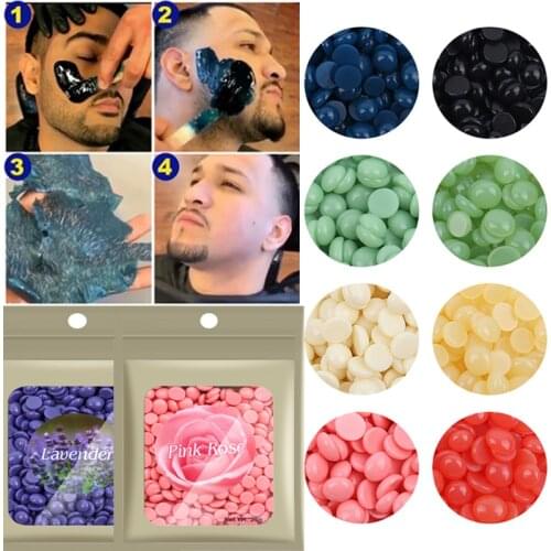 Hard Wax Beans Hair Removal Painless and Fast Facial Hair Removal Pellet Bikini Body Legs Arm Unisex 25g/bag Hair Removal Wax