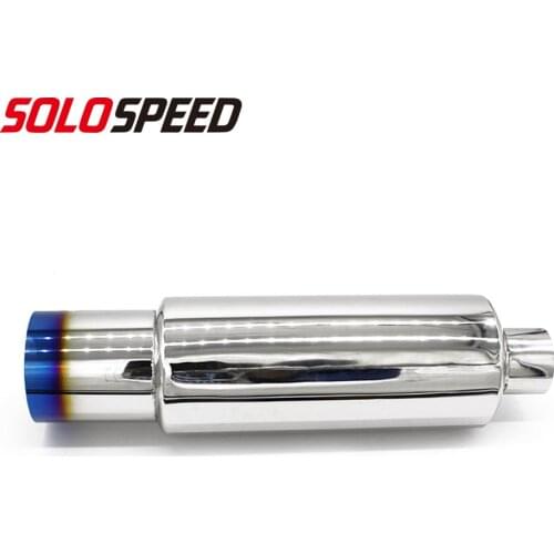 Universal Exhaust Pipe Muffler stainless steel Exhaust Tip Tail Tube Silencer 2.5 "inlet To 4"outlet with logo