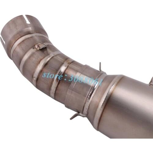 Slip On Motorcycle Exhaust For BMW R nineT Modified Titanium Alloy Connection Middle Link Pipe Motorbike Without Muffler