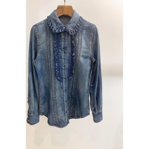WNSFCOLY Womens Denim Shirts