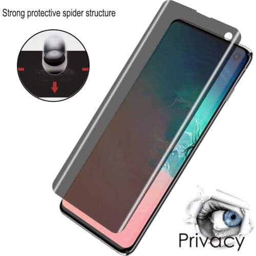 6D Curved Full Privacy Screen Protector For Samsung Galaxy Note 10 Plus 20 Ultra S10 Plus S10E 9H Tempered Glass Anti Spy Glare
