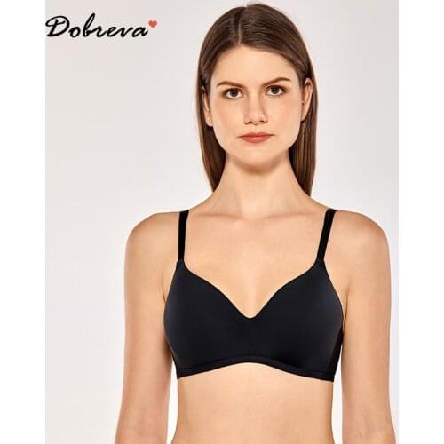 Womens Seamless Comfort Full Coverage Lightly Lined Wirefree Contour Bra