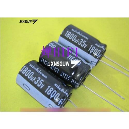 10PCS NICHICON HE 35V1800UF 16X25MM 1800UF 35V original audio Aluminum electrolytic capacitor 105 degrees 1800uF/35V