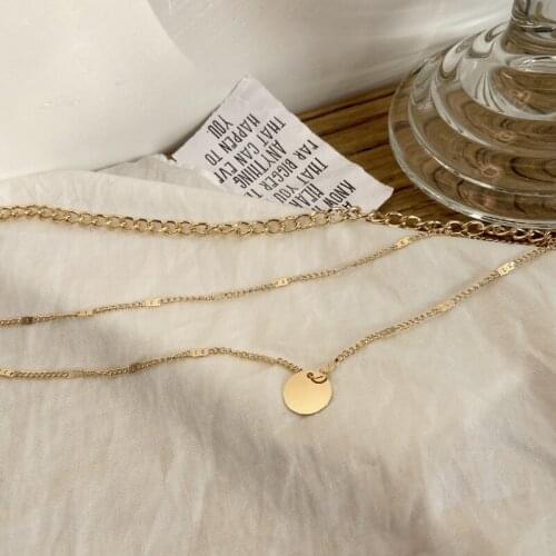 2021 Creative Crystal Dot Pendant Multilayer Necklace for Women Clavicle Chain Party Jewelry Festival Gifts