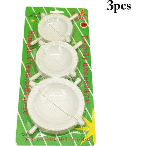 3PCS Plastic Dumpling Maker Set Plastic Professional Dumpling Press Mold Empanada Press DIY Dumpling Maker Press Kitchen Tools