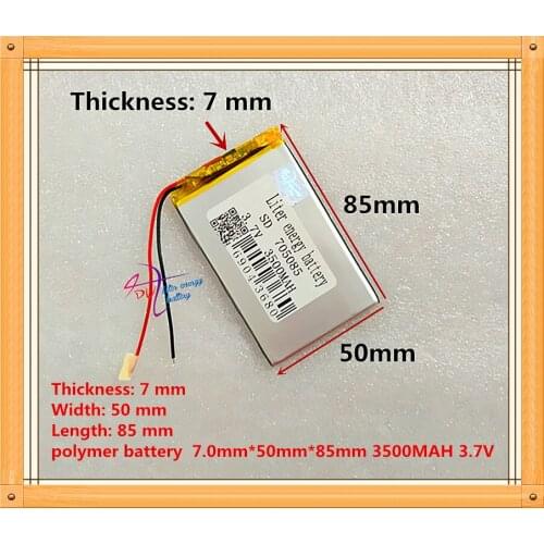 705085 3.7V 3500mah Lithium polymer Battery With Protection Board For MP5 GPS Tablet PC Digital Products