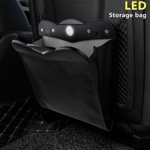 Car trash can double-layer waterproof padded trash can storage box multi-functional for Volkswagen VW Passat Golf Jetta Bora