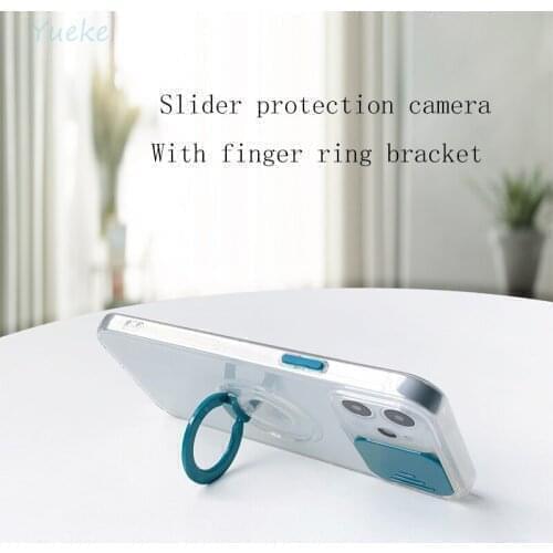 Phone Case For Samsung Galaxy A52 4G A525F DS A525M DS A525F/DS 2021 6.5" With Finger Ring Bracket Transparent Soft TPU Cover