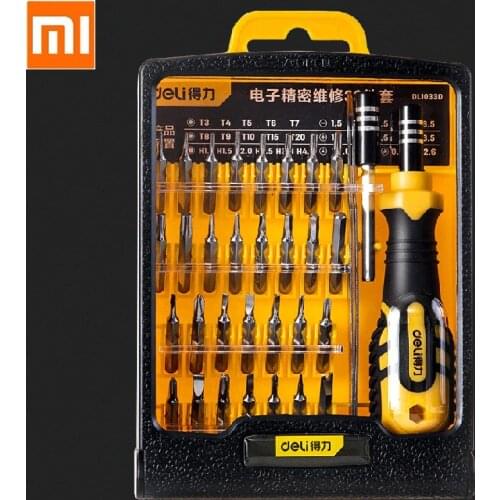 Deli repair kit 33 in 1 Multifunction Screwdriver Set With extension rod Mobile Phone Repair Tools Electronic Device Hand Tool
