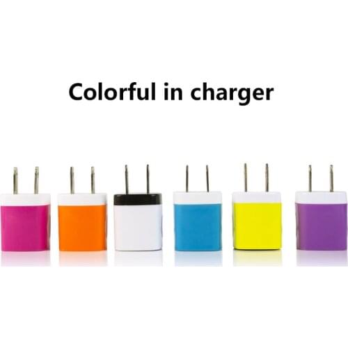 Hot Colorful Travel Wall Charge Charger Power Adapter USA Plug USB AC Charger For iPhone X 8 7 6 5 5S 4 iPod Huawei Xiaomi HTC