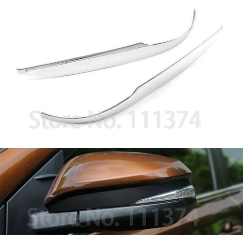Chrome Rearview Mirror Strip Trim For Toyota RAV4 2014 2015 2016 2017 2018 ABS Decoration Accessories