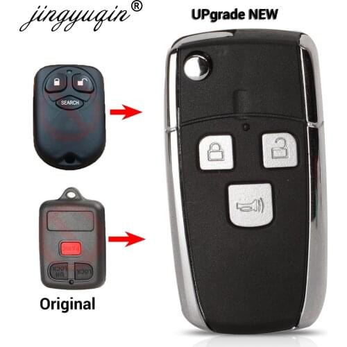 Jingyuqin Modified Remote Flip Key Shell For BYD F3 F3R Fit Toyota Vios 3 Buttons Fob Keyless Entry Transmitter Car Key Case