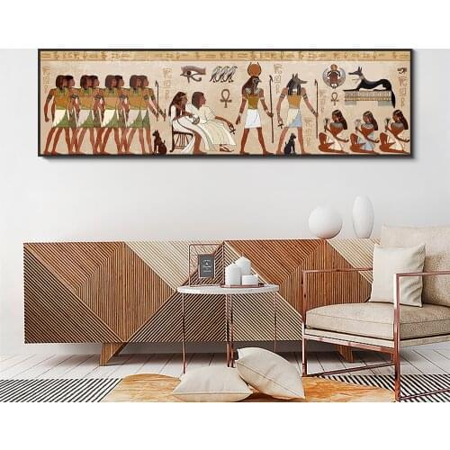 Ancient Egypt Religion Facts Canvas Painting Posters and Prints Cuadros Abstract Wall Art Picture for Living Room Decoration