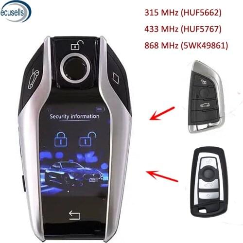 Modified Boutique Smart LCD Key 315MHz/433MHz/868MHz for-BMW 3 5 7 F Series FEM/BDC/CAS4/CAS4+ HUF5662 HUF5767 5WK49861