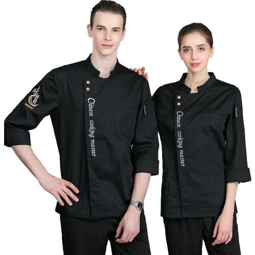 Chefs Overalls Long Sleeves Kitchen Hotel Restaurant Large Size Women Men Work Clothes Breathable Dining Cook Uniform H2040
